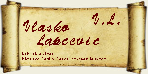 Vlaško Lapčević vizit kartica